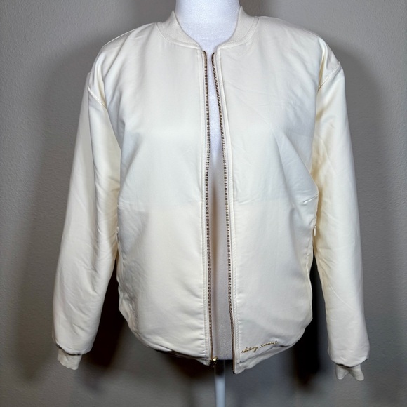 GYMSHARK X WHITNEY SIMMONS Cream Reversible Bomber-Style Jacket Size XS - Picture 6 of 16